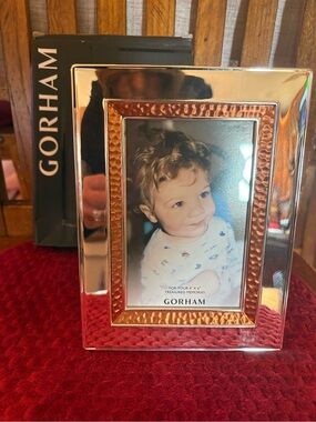 Gorham Craft Chic 4x6 Copper & Silver Tone Picture Frame w/ Original Box